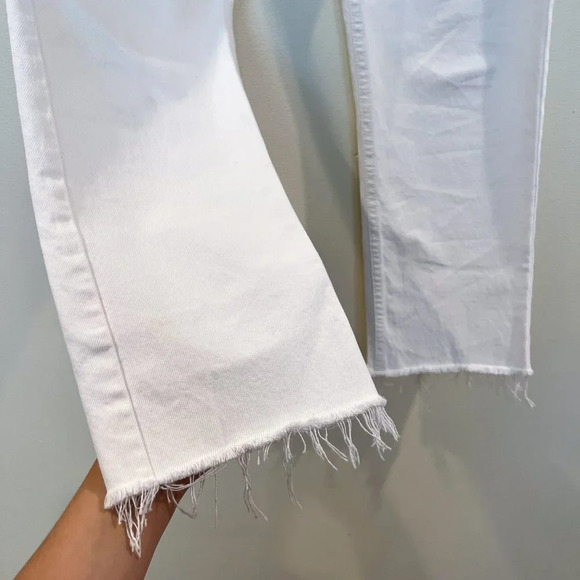 REDONE White Straight Leg High Waist Classic Preppy Designer Denim Jeans 26 - Picture 6 of 10